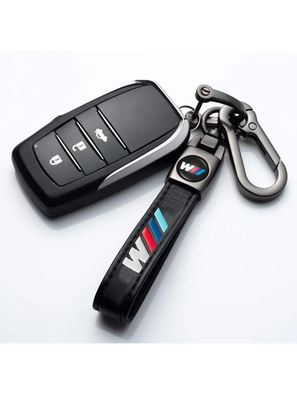 Stylish Leather Car Keychain Keyring | Durable & Chic Accessory for Keys